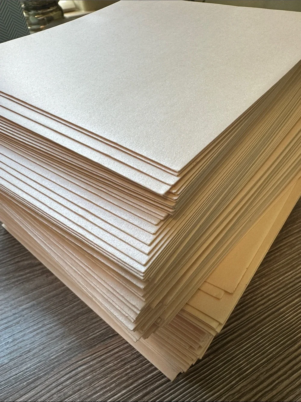 Pale Pearlescent Pink 6.5x6.5 Square Envelopes 150 Count